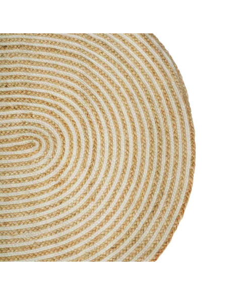 Tappeto Naturale e Bianco 152 x 245 cm Juta