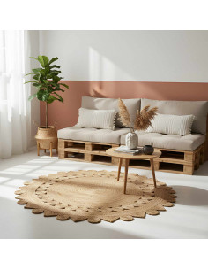 Tappeto Marrone Ø 210 cm Juta 2