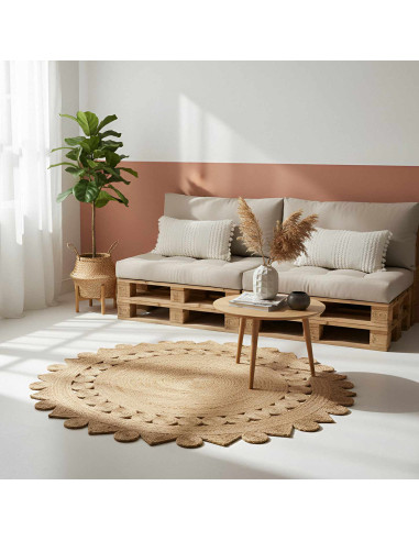 Tappeto Marrone Ø 240 cm Juta
