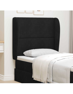 Orecchia della Testata Nero 80 x 23 x 6 cm Velluto