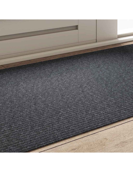 Runner in Moquette Grigio 80 x 150 cm Tessuto