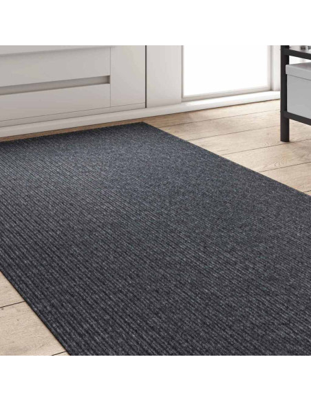 Runner in Moquette Grigio 80 x 250 cm Tessuto