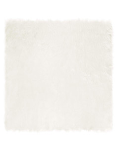Tappeto Pecora Tafalla Bianco 120 x 120 cm Poliestere 2