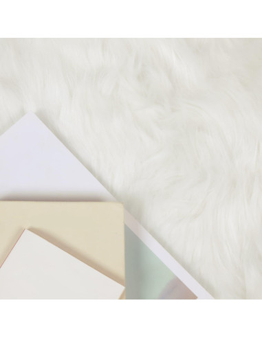 Tappeto Pecora Tafalla Bianco Ø 100 cm Poliestere
