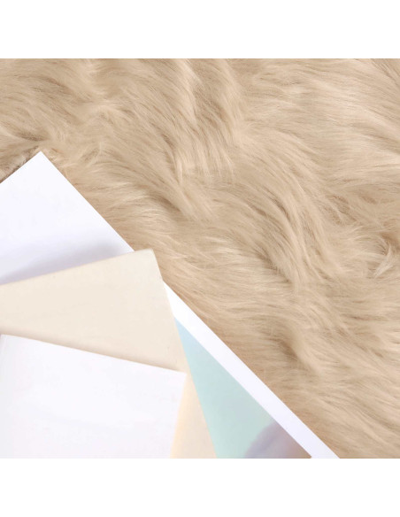 Tappeto Pecora Tafalla Beige 80 x 150 cm Poliestere