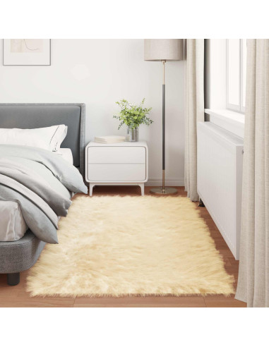 Tappeto Pecora Tafalla Crema 100 x 200 cm Poliestere