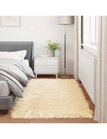 Tappeto Pecora Tafalla Crema 100 x 200 cm Poliestere