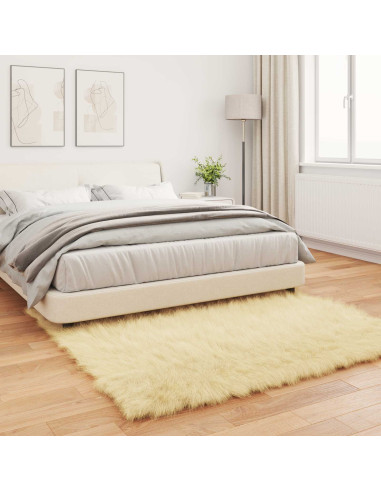 Tappeto Pecora Tafalla Crema 120 x 120 cm Poliestere