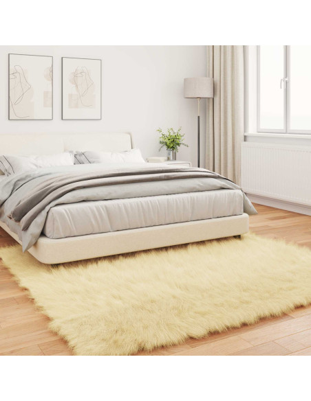 Tappeto Pecora Tafalla Crema 200 x 200 cm Poliestere