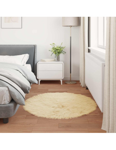 Tappeto Pecora Tafalla Crema Ø 80 cm Poliestere
