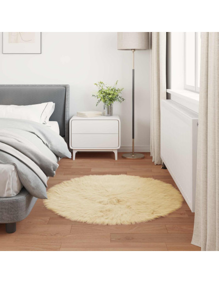 Tappeto Pecora Tafalla Crema Ø 120 cm Poliestere