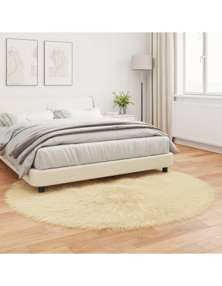 Tappeto Pecora Tafalla Crema Ø 200 cm Poliestere