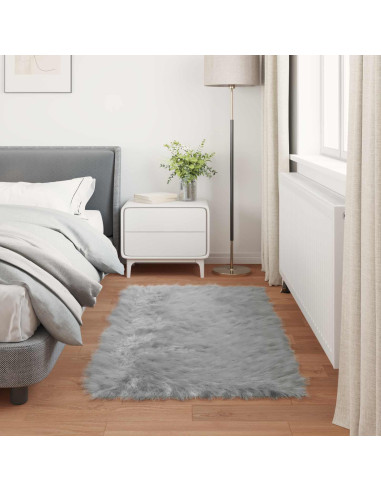 Tappeto Pecora Tafalla Grigio 80 x 150 cm Poliestere