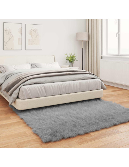 Tappeto Pecora Tafalla Grigio 120 x 120 cm Poliestere