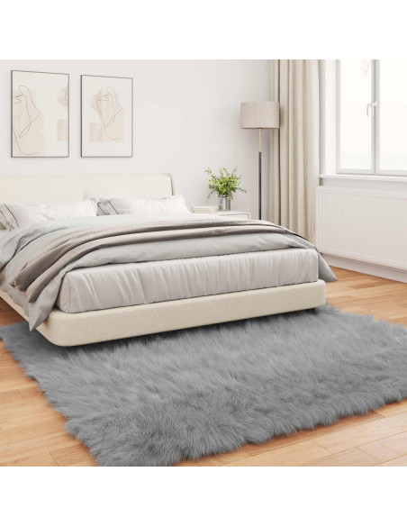 Tappeto Pecora Tafalla Grigio 200 x 200 cm Poliestere