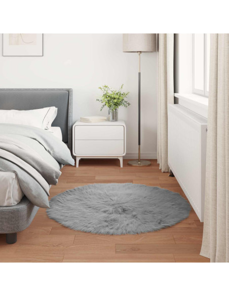 Tappeto Pecora Tafalla Grigio Ø 120 cm Poliestere