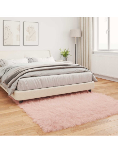 Tappeto Pecora Tafalla Rosa 160 x 160 cm Poliestere