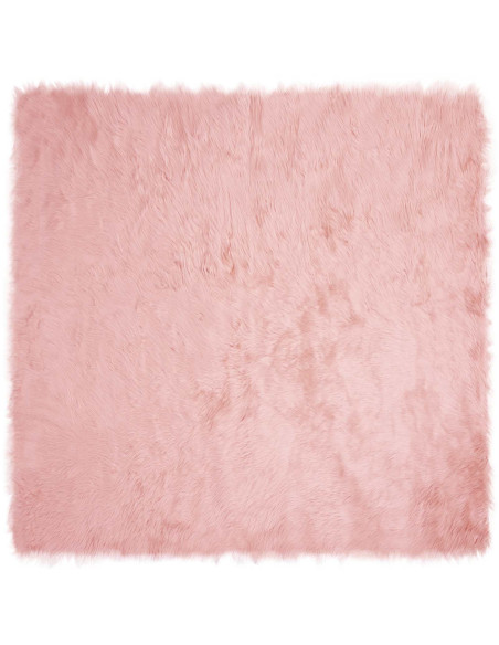 Tappeto Pecora Tafalla Rosa 200 x 200 cm Poliestere