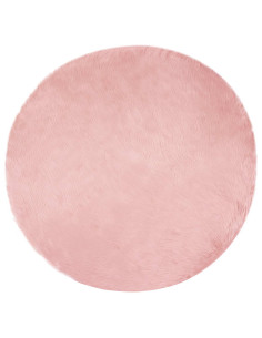 Tappeto Pecora Tafalla Rosa Ø 80 cm Poliestere 2