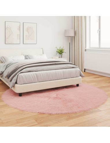 Tappeto Pecora Tafalla Rosa Ø 200 cm Poliestere