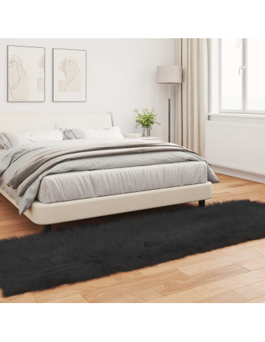 Tappeto Pecora Tafalla Nero 80 x 250 cm Poliestere