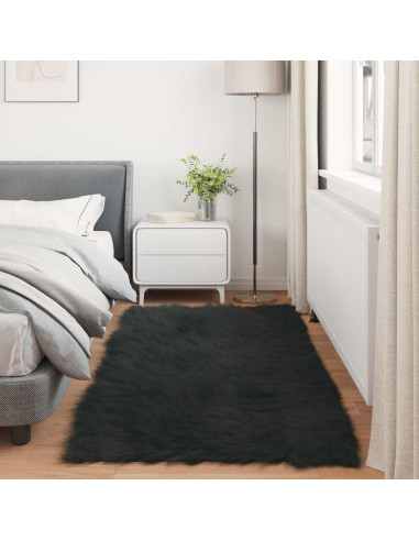 Tappeto Pecora Tafalla Nero 100 x 200 cm Poliestere