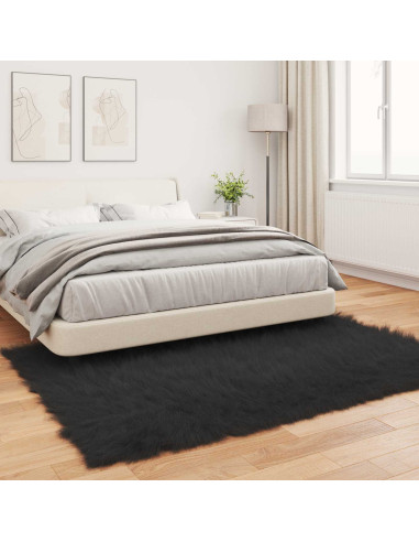 Tappeto Pecora Tafalla Nero 140 x 200 cm Poliestere