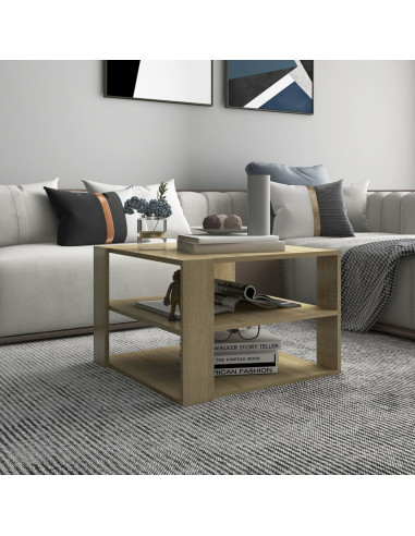 Tavolino da Salotto Rovere Sonoma 60x60x40 cm Legno Multistrato