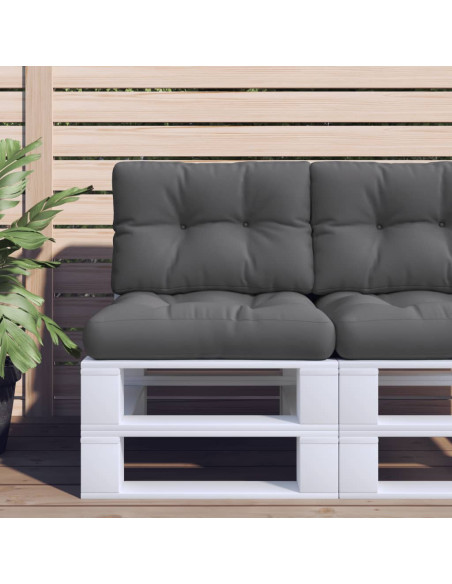 Cuscino per Pallet Antracite 60x40x12 cm in Tessuto