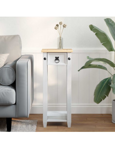 Supporto per piante Bianco 30 x 30 x 73 cm Pino massello