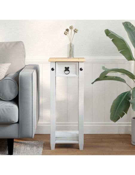 Supporto per piante Bianco 30 x 30 x 73 cm Pino massello