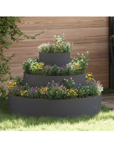 Vaso da giardino Antracite 90 x 90 x 20 cm