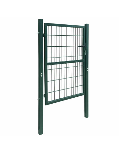Cancello per Recinzione in Acciaio 100x200 cm Verde