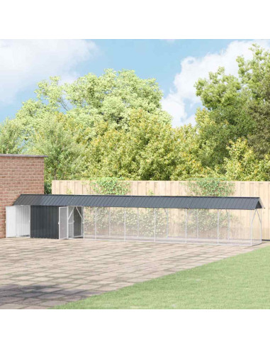 Gabbia per uccelli Antracite 844 x 103 x 142 cm Acciaio zincato