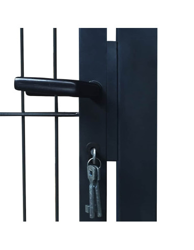 Cancello per Recinzione 2D (Singolo) Grigio Antracite 100x180 cm