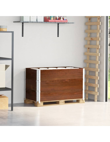Paretali per Pallet 3pz Marroni 100x50cm Legno Massello di Pino