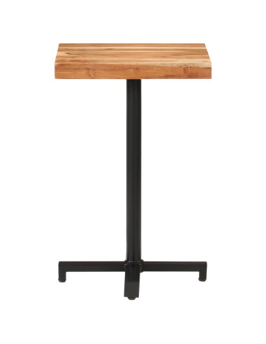 Tavolino da Bistrot Quadrato 50x50x75 cm in Massello di Acacia