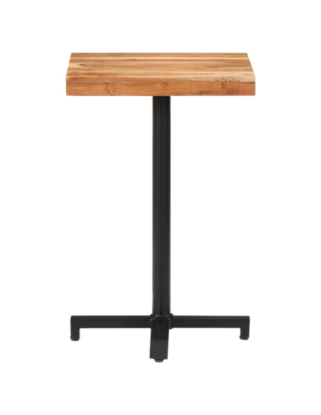 Tavolino da Bistrot Quadrato 50x50x75 cm in Massello di Acacia