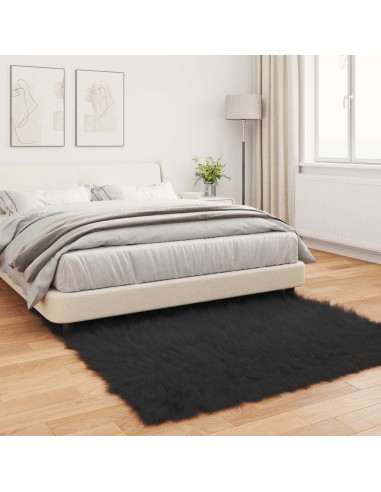 Tappeto Pecora Tafalla Nero 120 x 120 cm Poliestere