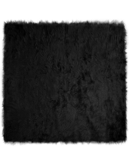 Tappeto Pecora Tafalla Nero 200 x 200 cm Poliestere