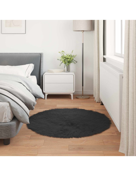 Tappeto Pecora Tafalla Nero Ø 100 cm Poliestere