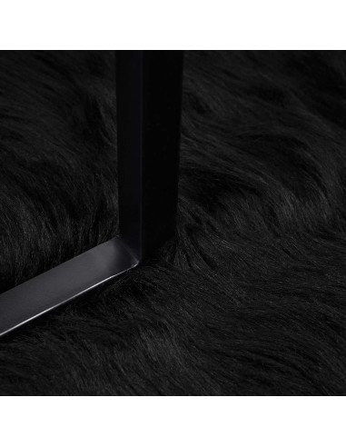 Tappeto Pecora Tafalla Nero Ø 100 cm Poliestere