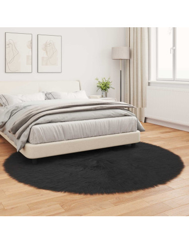 Tappeto Pecora Tafalla Nero Ø 200 cm Poliestere