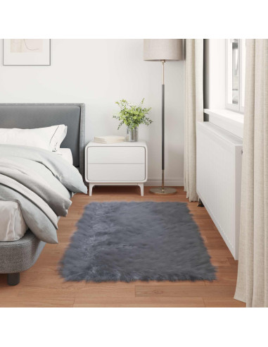 Tappeto Pecora Tafalla Antracite 80 x 150 cm Poliestere