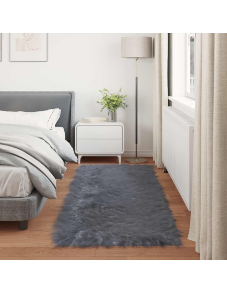 Tappeto Pecora Tafalla Antracite 100 x 200 cm Poliestere