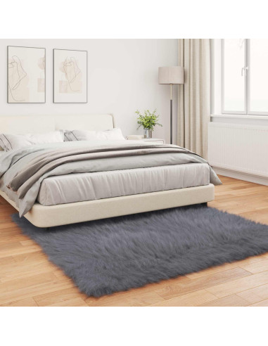 Tappeto Pecora Tafalla Antracite 120 x 120 cm Poliestere