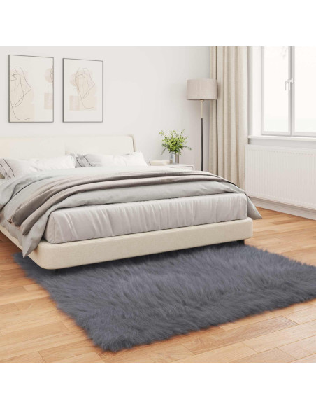 Tappeto Pecora Tafalla Antracite 120 x 120 cm Poliestere