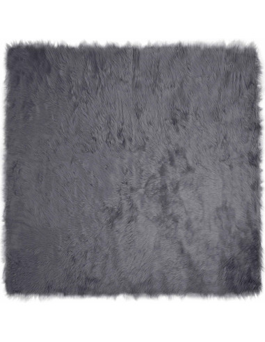 Tappeto Pecora Tafalla Antracite 200 x 200 cm Poliestere