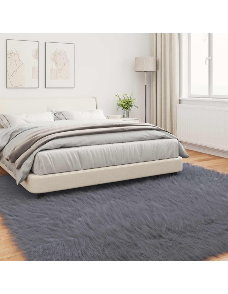 Tappeto Pecora Tafalla Antracite 240 x 240 cm Poliestere