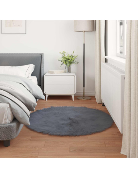Tappeto Pecora Tafalla Antracite Ø 120 cm Poliestere